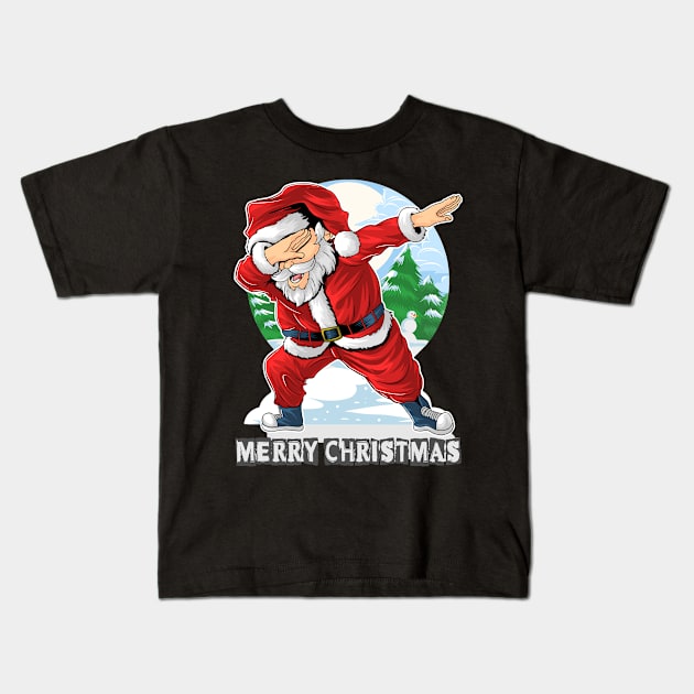 Santa Claus dab dance Kids T-Shirt by stark.shop